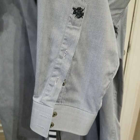 Men's Stone Rose Gray Button-Up Shirt Size Small - Picture 3 of 6